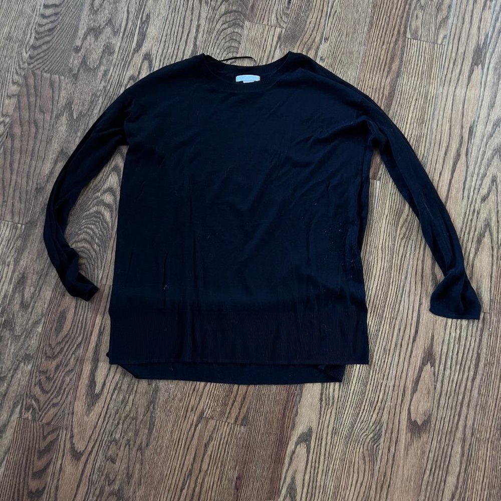 H&M Black Long Sleeve Lightweight Sweater Sz S